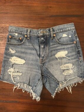 Lucky Brand Light Blue Distressed Denim Cutoff Shorts